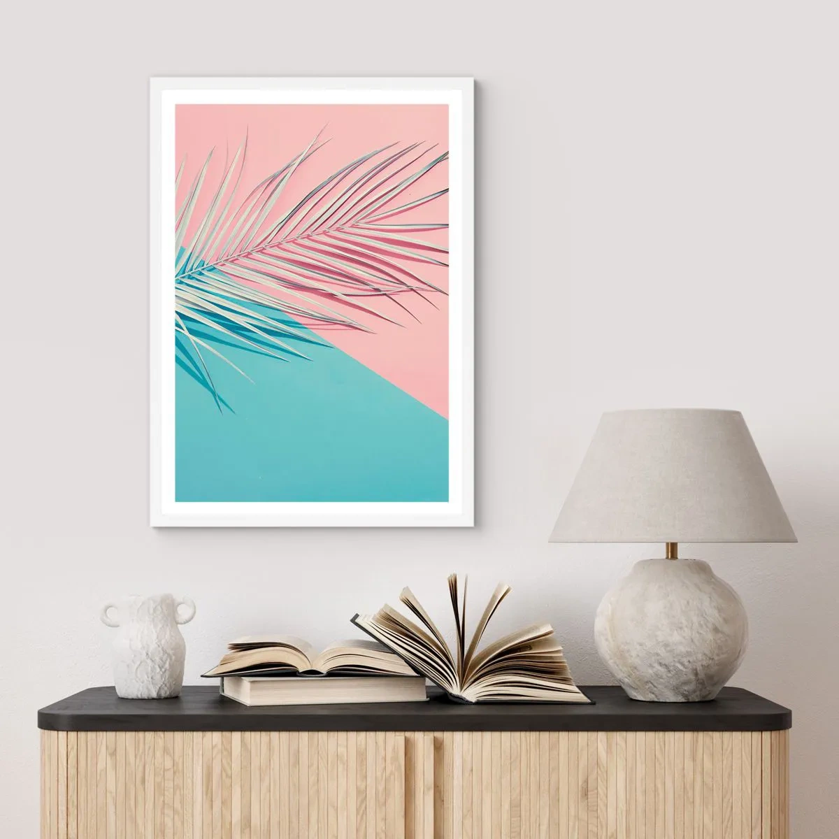 Affiche dans un cadre blanc - Poster - Impression tropicale - 40x50 cm