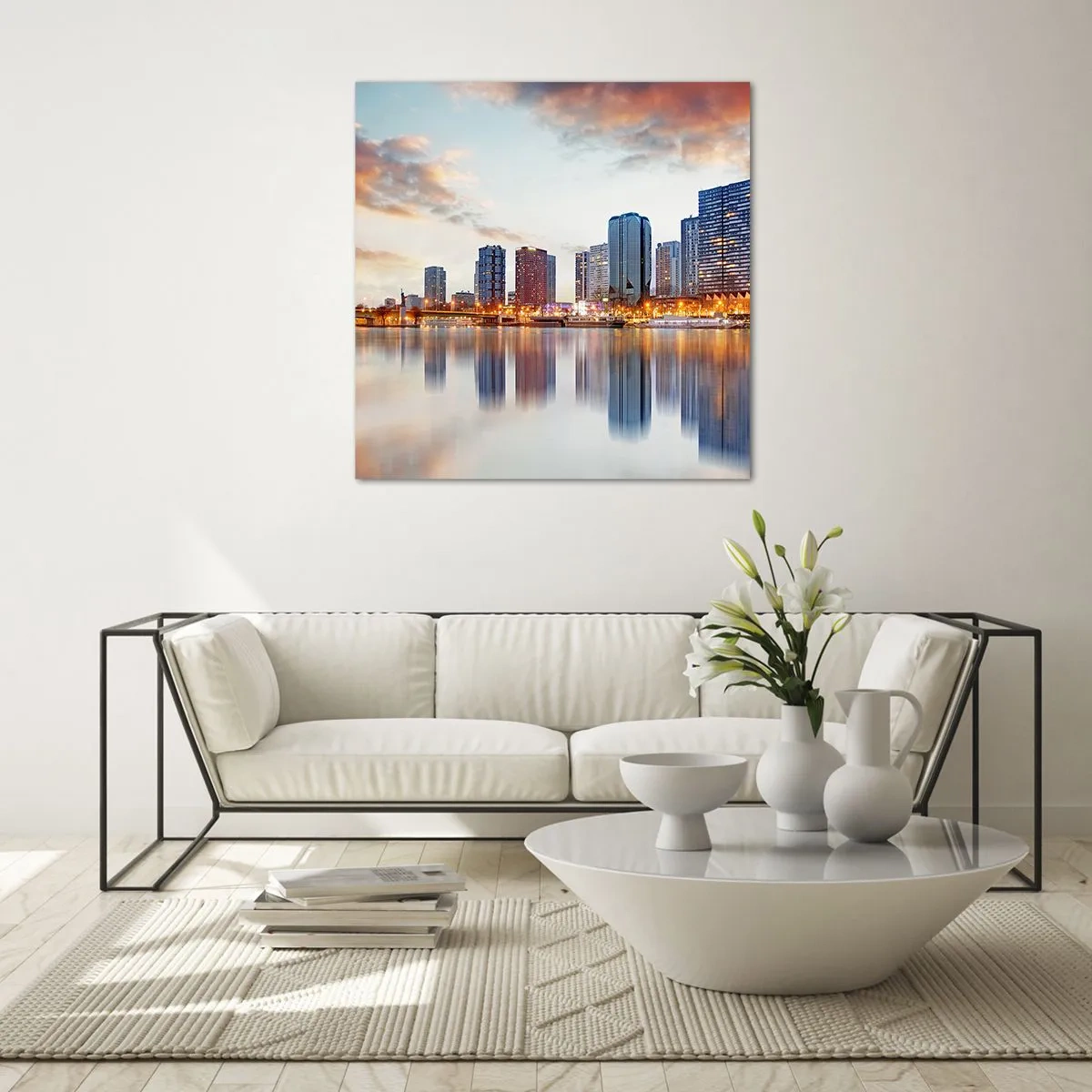 Impression sur verre - Image sur verre - La tranquillité monumentale de Paris - 70x70 cm