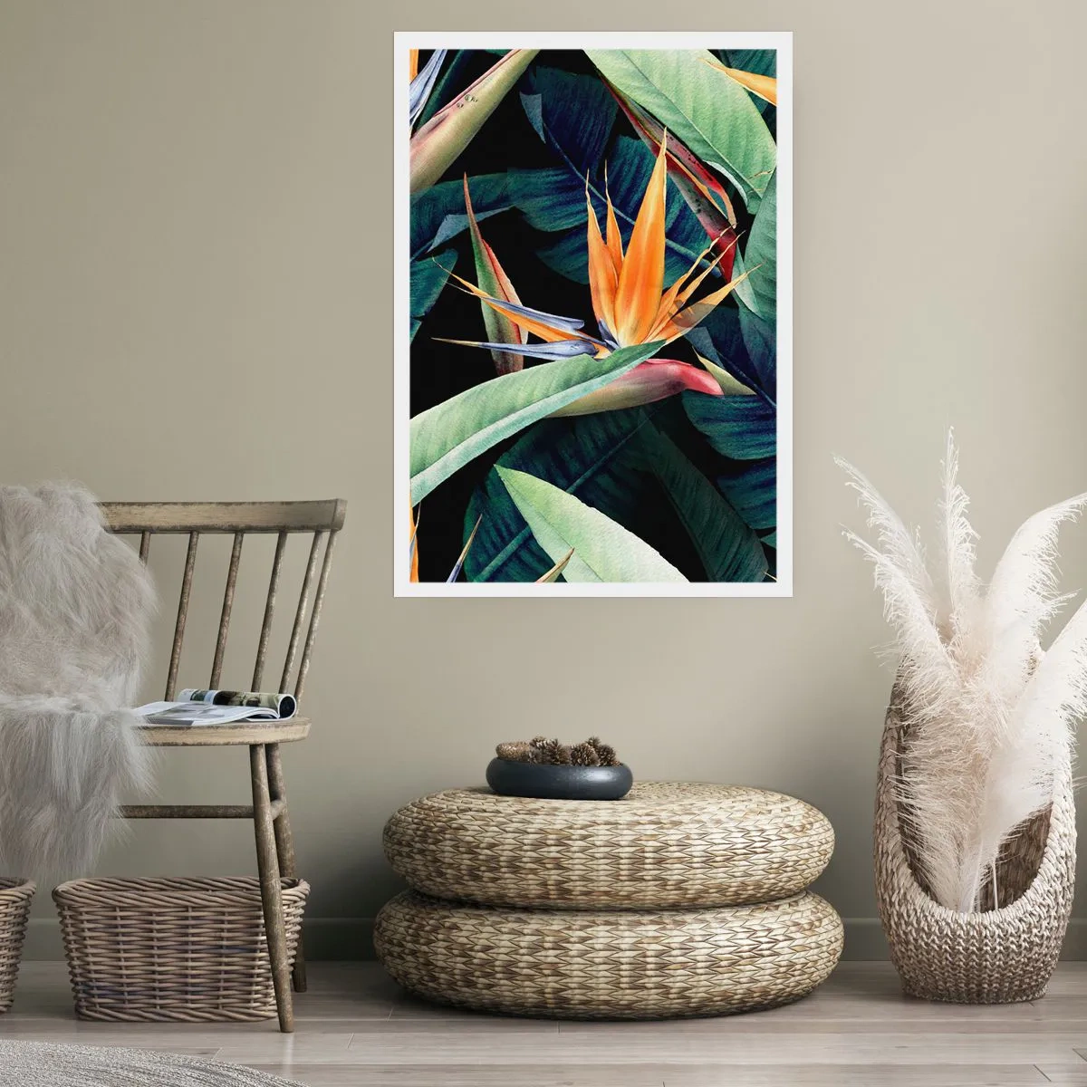 Affiche - Poster - Fleurs flamboyantes des tropiques - 70x100 cm