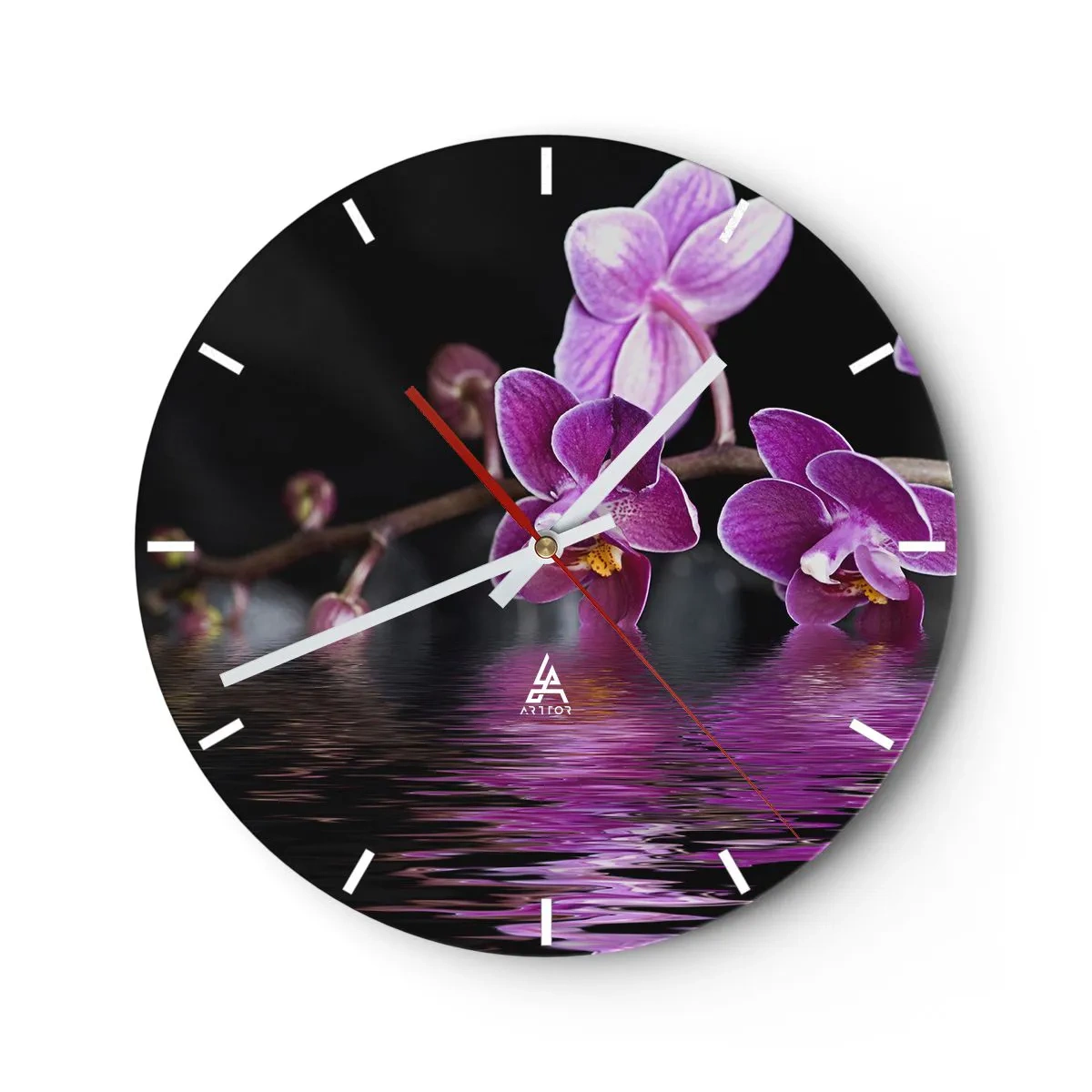 Horloge murale - Pendule murale - Reflet lilas de la beauté - 40x40 cm