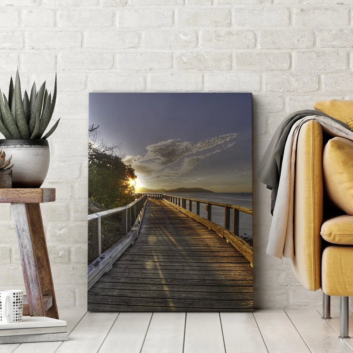 Impression sur toile - Image sur toile - Aller, aller tout le temps en direction du soleil - 45x80 cm