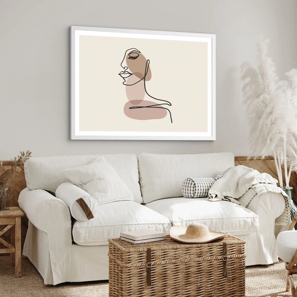 Affiche dans un cadre blanc - Poster - Une certaine ligne de beauté - 100x70 cm