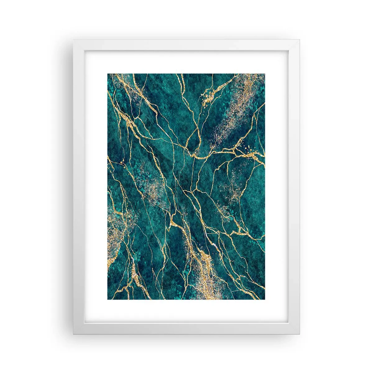 Affiche dans un cadre blanc - Poster - Mine d'or - 30x40 cm