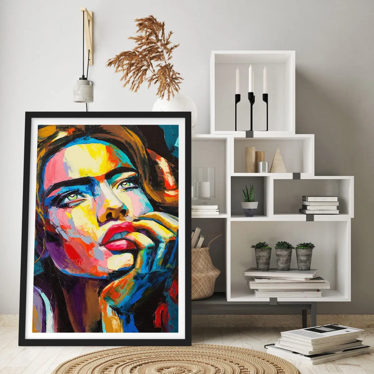 Affiche dans un cadre noir - Poster - Les rêves volent dans le ciel comme des oiseaux - 40x50 cm