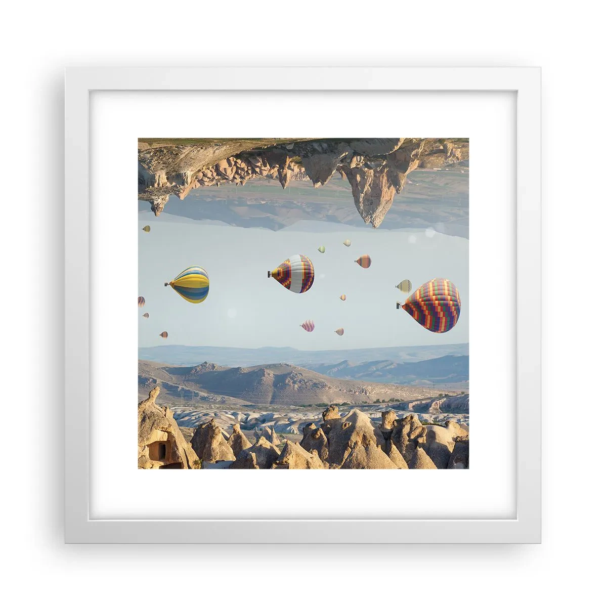 Affiche dans un cadre blanc - Poster - Ici, tout est possible - 30x30 cm