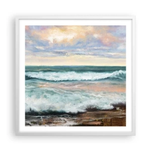 Affiche dans un cadre blanc - Poster - Ici tu adouciras ton âme - 60x60 cm