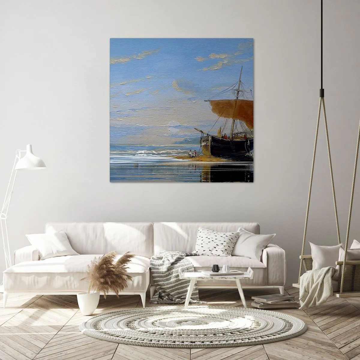 Impression sur toile - Image sur toile - Eau, terre, air - 60x60 cm