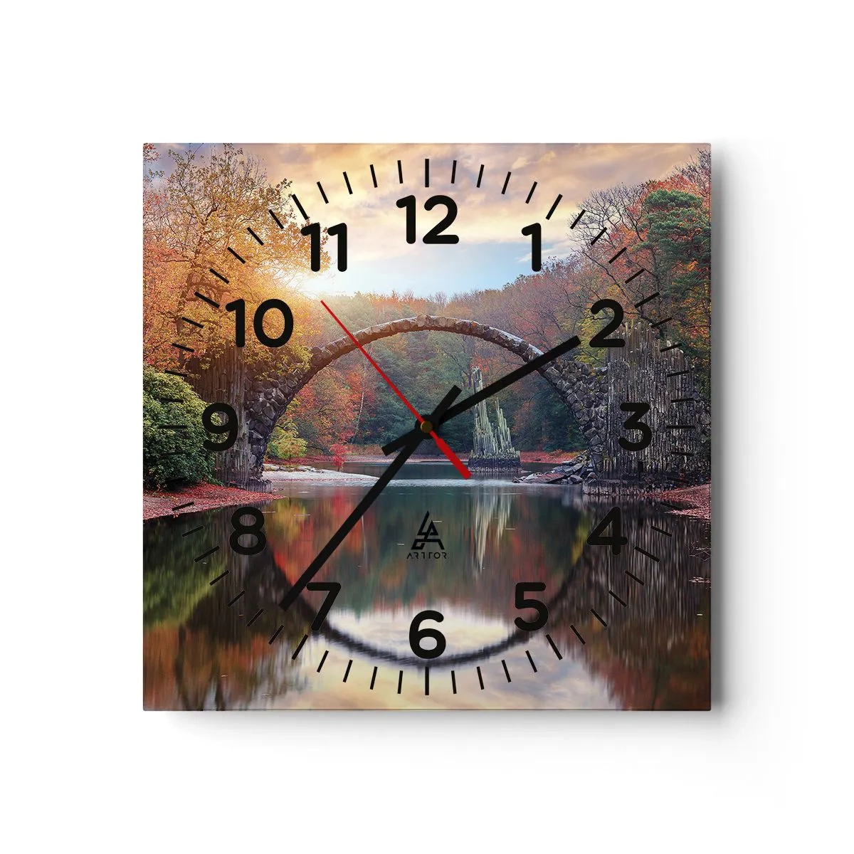 Horloge murale - Pendule murale - De l'autre cote du miroir - 40x40 cm