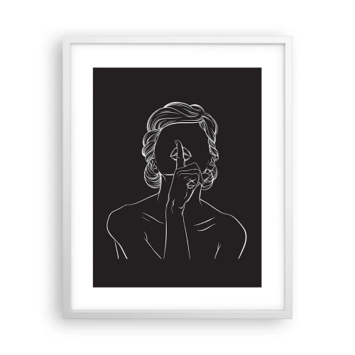 Affiche dans un cadre blanc - Poster - La beauté s'épanouit en silence - 40x50 cm