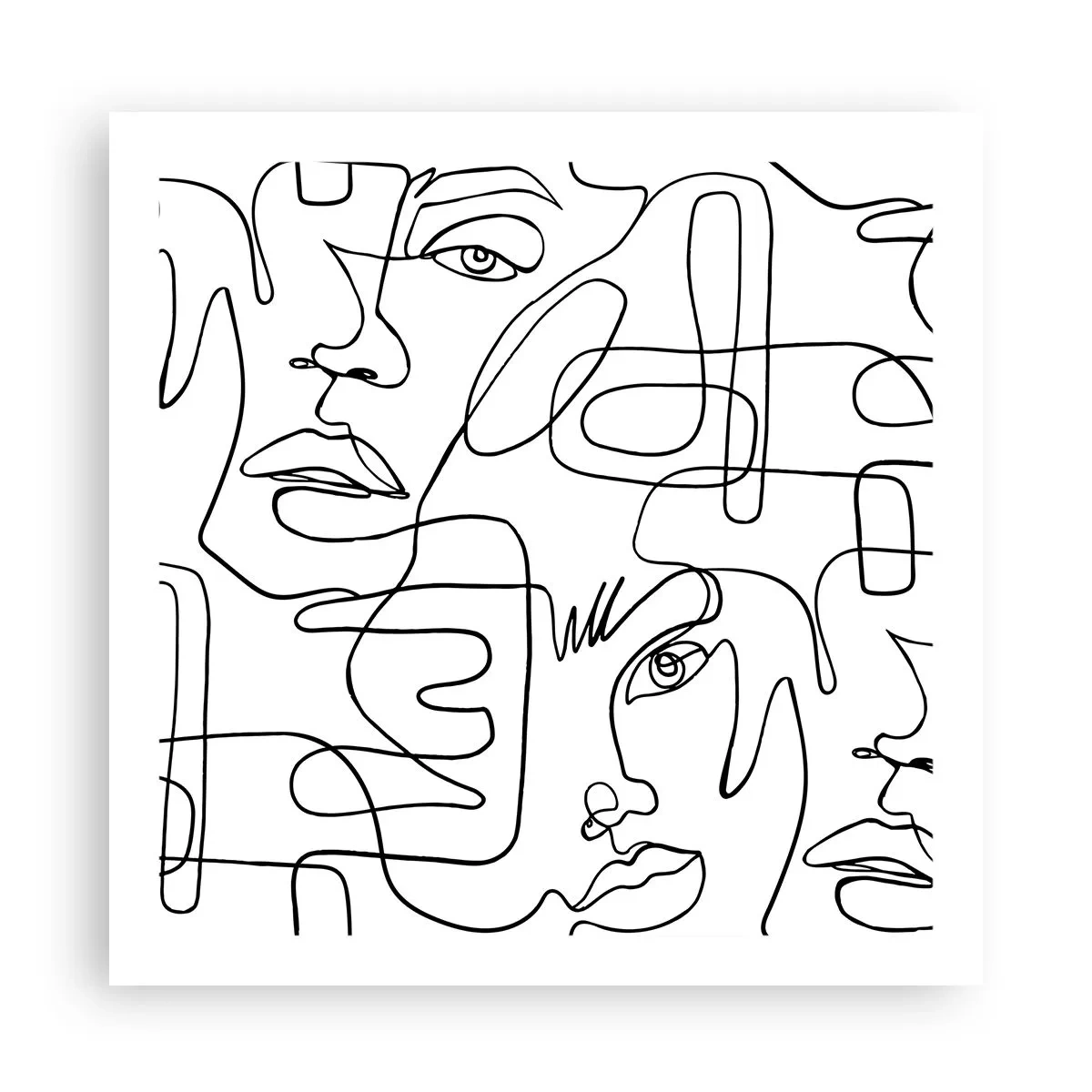 Affiche - Poster - Dans des émotions enchevêtrées - 60x60 cm