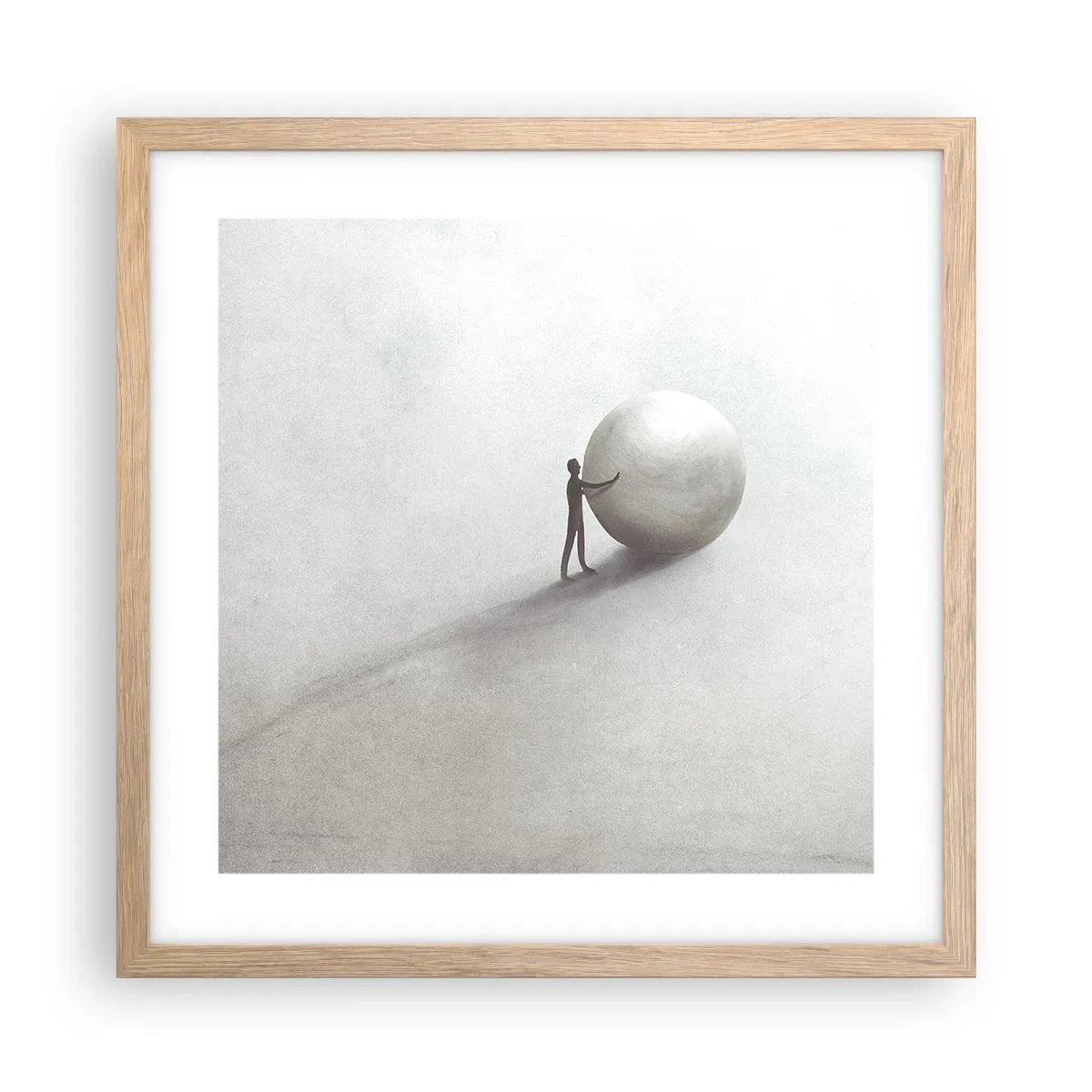 Affiche dans un chêne clair - Poster - Jeu de la vie - 40x40 cm