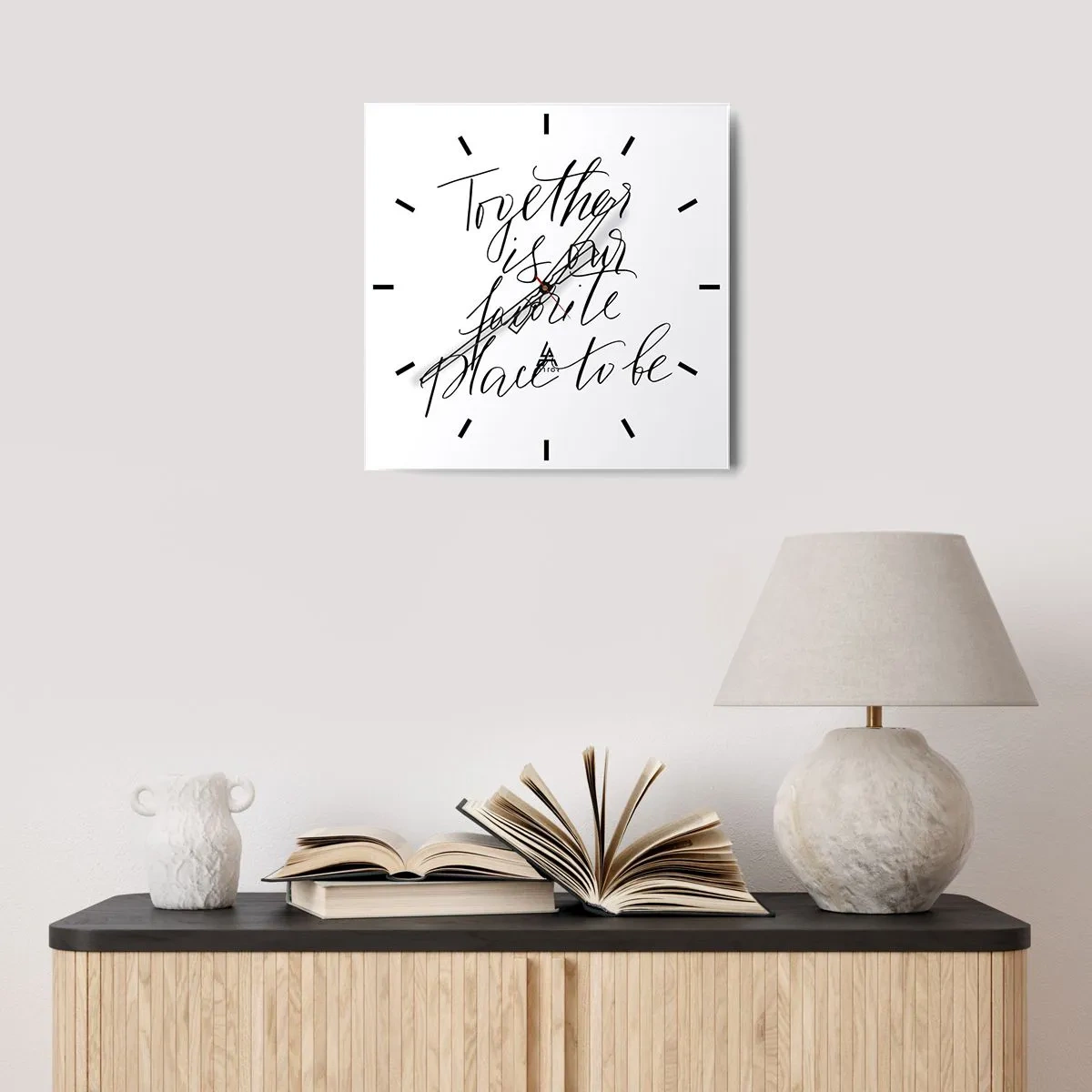 Horloge murale - Pendule murale - Inscription typographique dans un style élégant sur fond blanc - 30x30cm - Vous aussi vous le sentez? - Décoration murale moderne pour le salon et la chambre ARTTOR