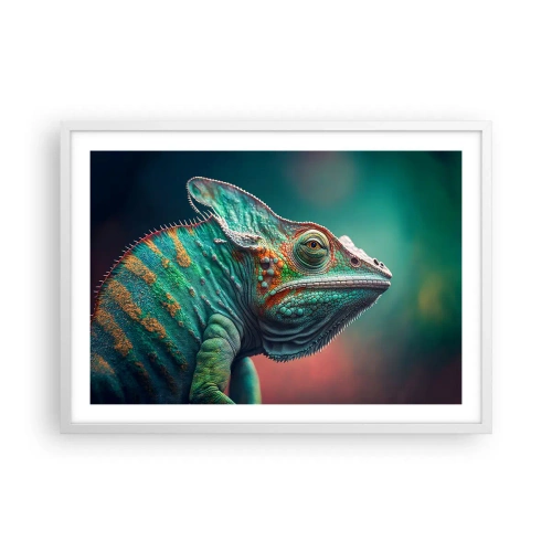 Affiche dans un cadre blanc - Poster - Vous me voyez? Pas bien… - 70x50 cm