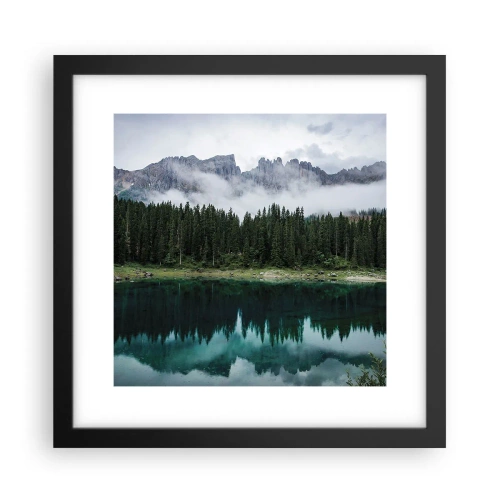 Affiche dans un cadre noir - Poster - Chut, chut, ne réveillons pas l'eau qui dort - 30x30 cm