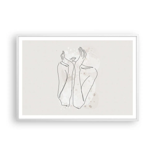 Affiche dans un cadre blanc - Poster - Instant de rêve - 100x70 cm