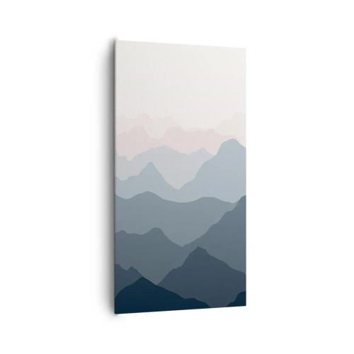 Impression sur toile - Image sur toile - Vagues de montagnes - 65x120 cm