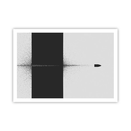 Affiche - Poster - Un projectile symbolique dans un style minimaliste et abstrait. - 100x70cm - Droit au but - Décoration murale moderne pour le salon et la chambre ARTTOR