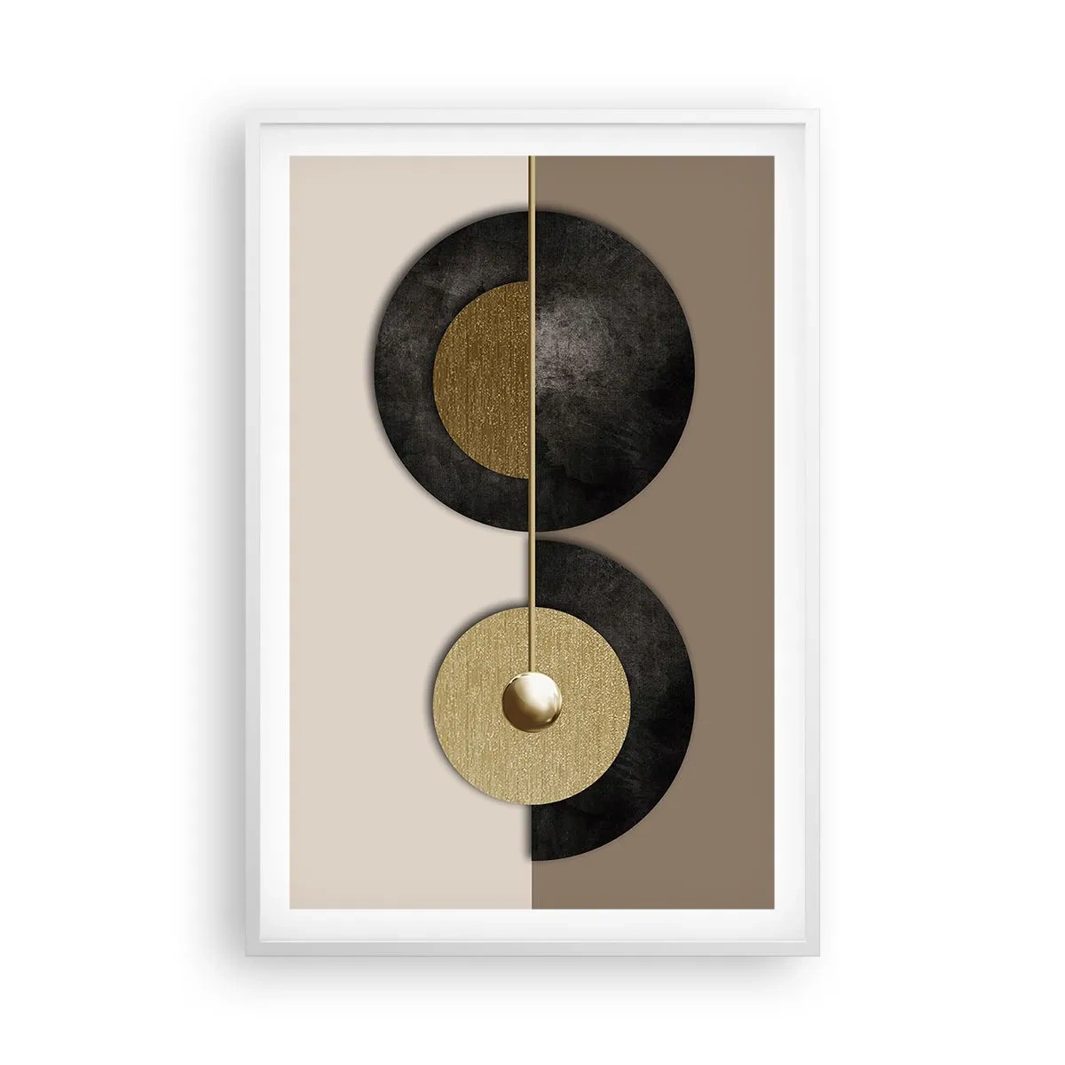 Affiche dans un cadre blanc - Poster - Variations autour du cercle - 61x91 cm