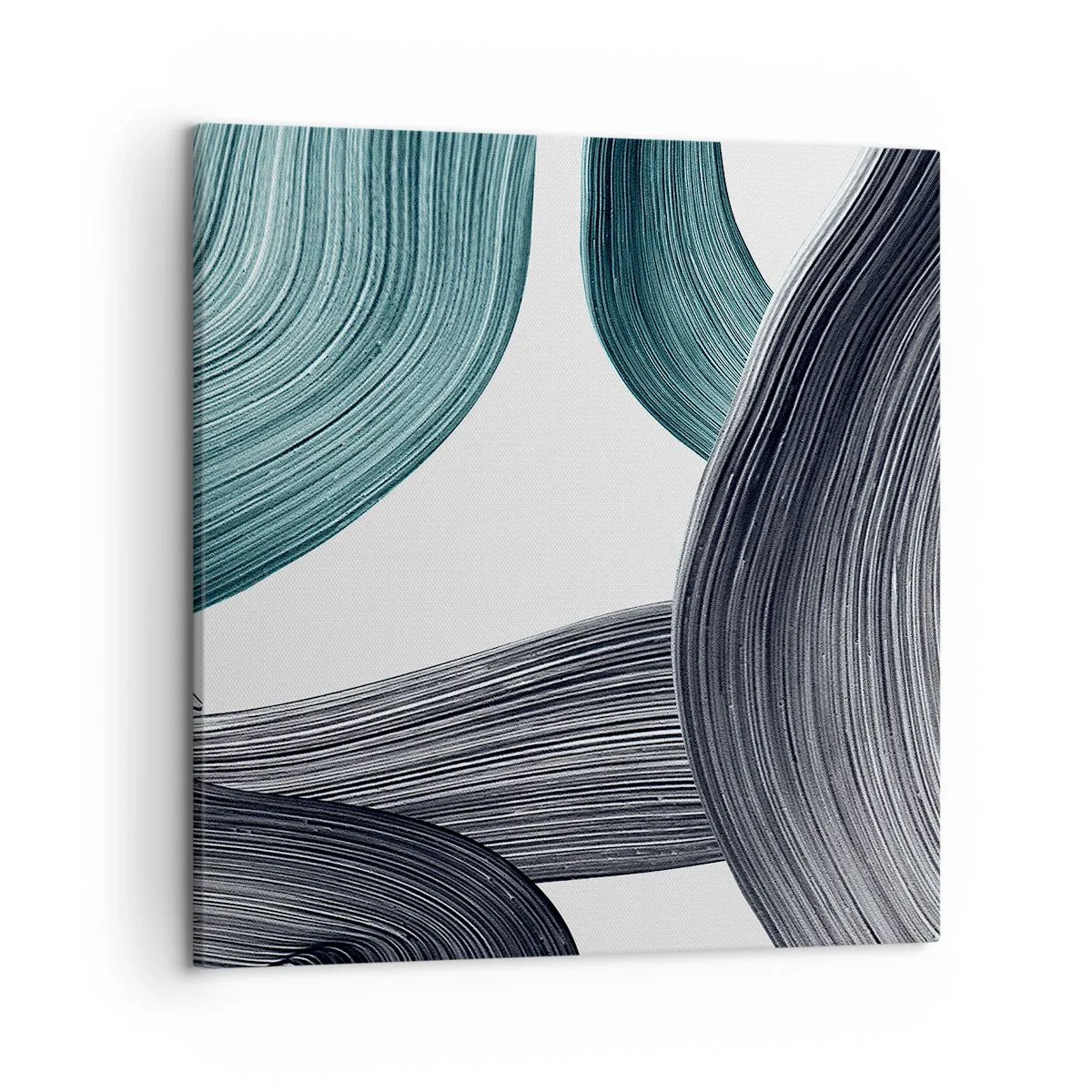 Impression sur toile - Image sur toile - Sentiers émeraude et noirs - 50x50 cm