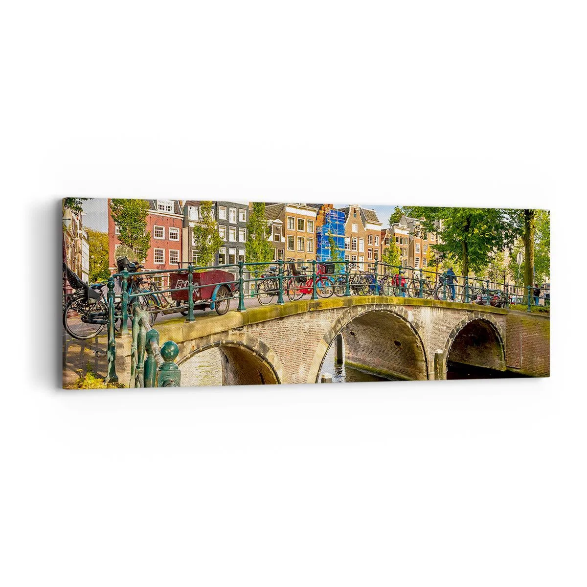 Impression sur toile - Image sur toile - Le printemps sur le canal - 90x30 cm