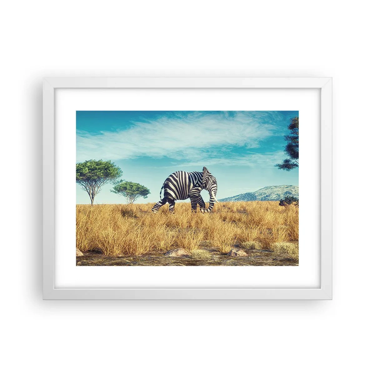 Affiche dans un cadre blanc - Poster - Le gris n'est déjà plus à la mode - 40x30 cm