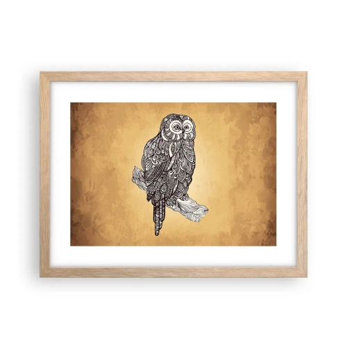 Affiche dans un chêne clair - Poster - Ornements complexes de sagesse - 40x30 cm