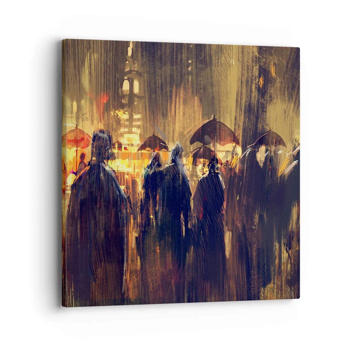 Impression sur toile - Image sur toile - Adeptes de la pluie - 40x40 cm