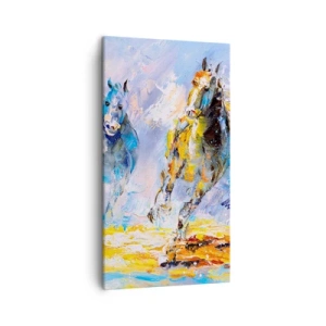 Impression sur toile - Image sur toile - À travers l'éblouissement du galop - 45x80 cm