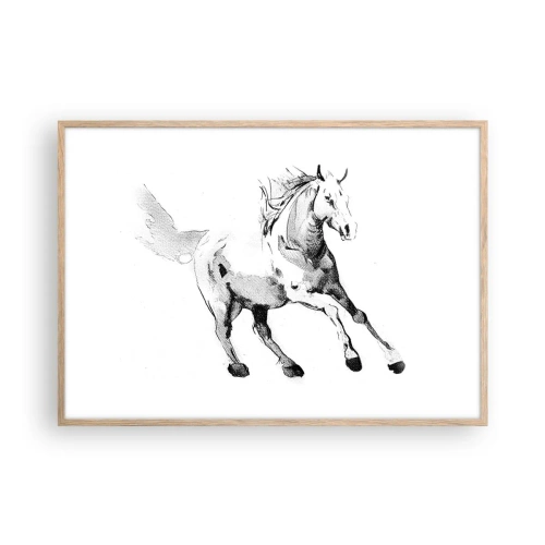 Affiche dans un chêne clair - Poster - Âme indomptée - 100x70 cm