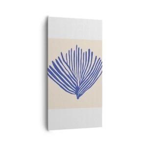Impression sur toile - Image sur toile - Éventail bleu - 65x120 cm