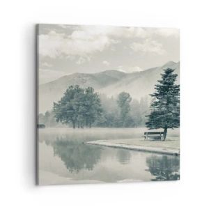 Impression sur toile - Image sur toile - Le lac dort encore - 50x50 cm