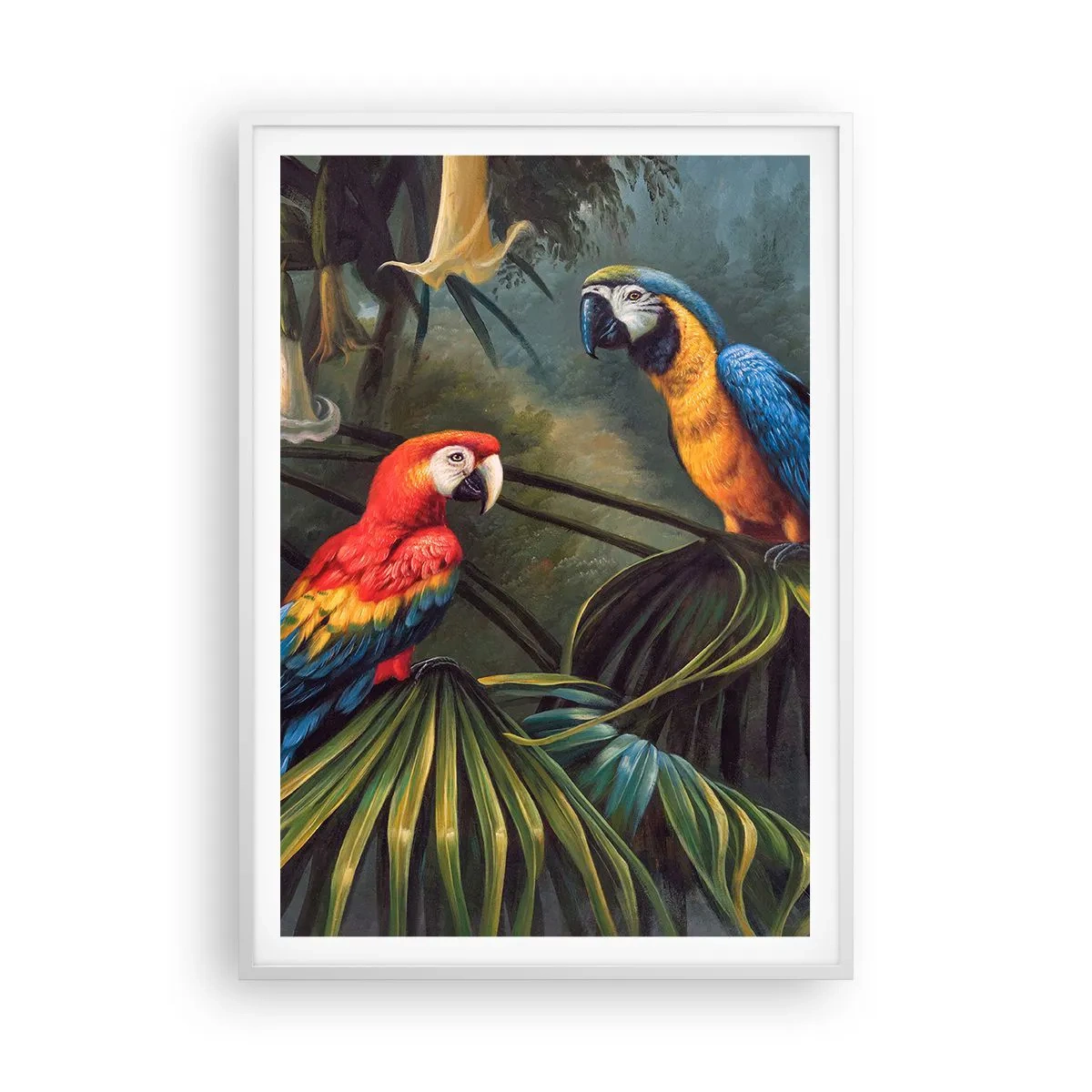 Affiche dans un cadre blanc - Poster - Romantisme dans les tropiques - 70x100 cm