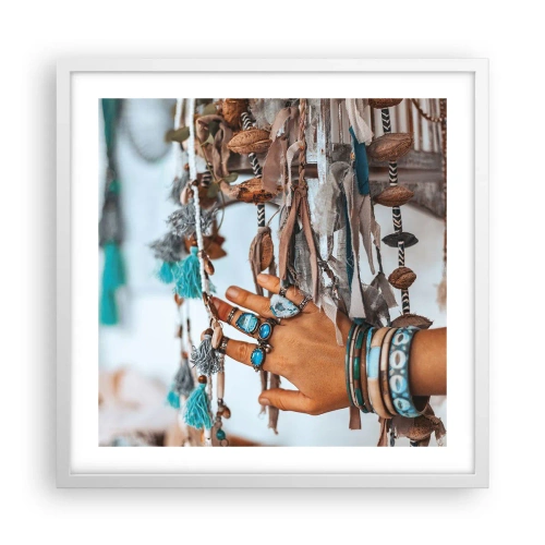 Affiche dans un cadre blanc - Poster - Trésor local - 50x50 cm