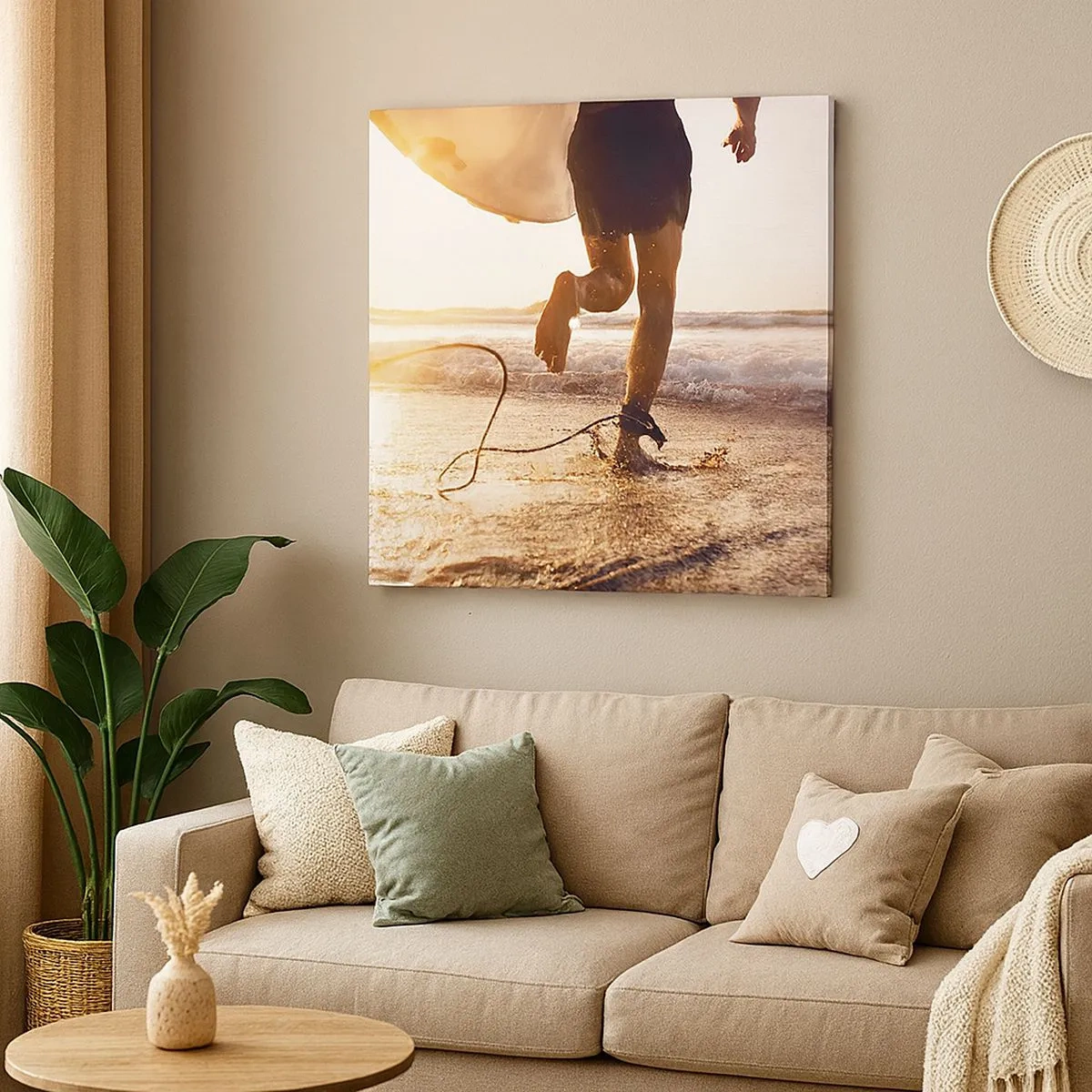 Impression sur toile - Image sur toile - A la rencontre des vagues - 30x30 cm