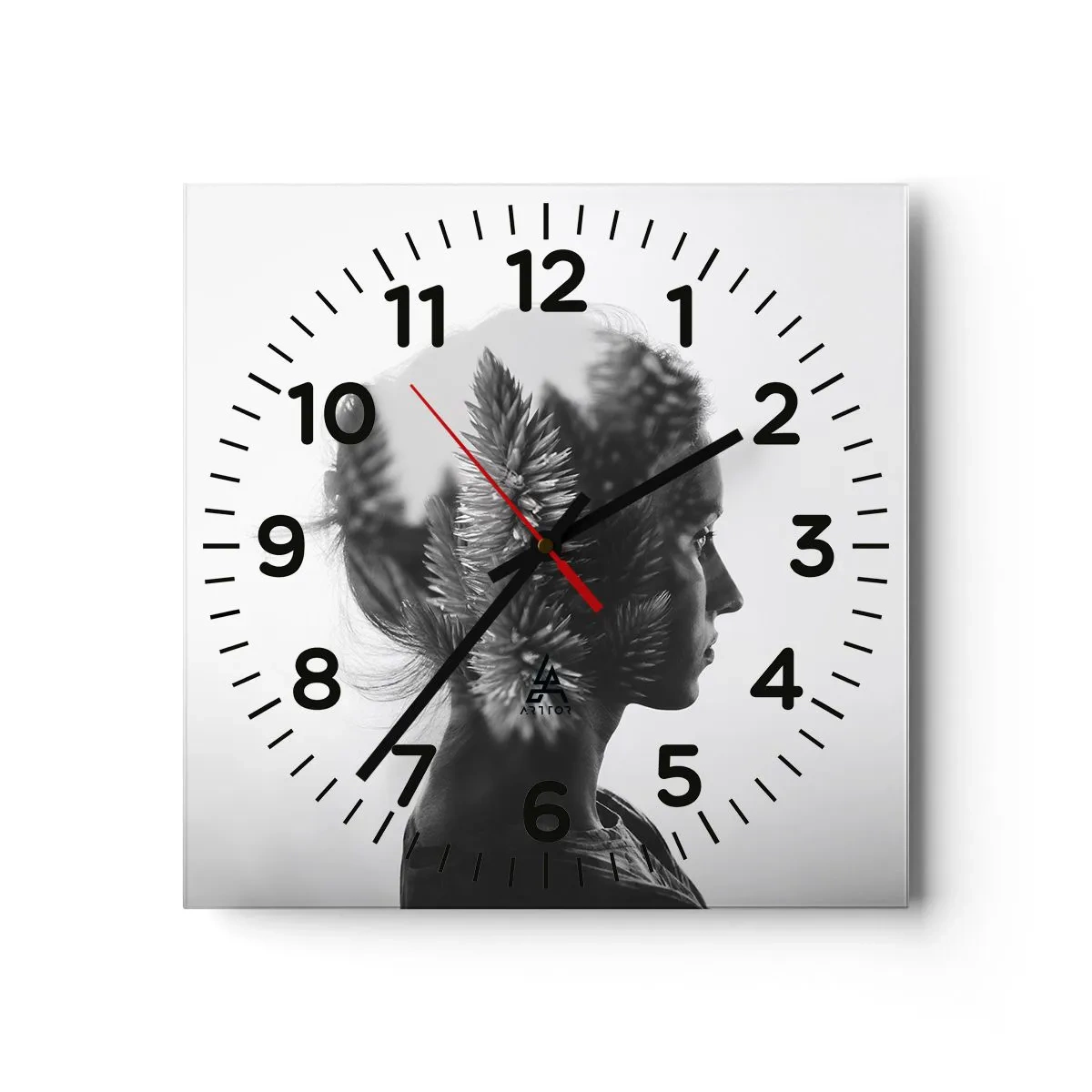 Horloge murale - Pendule murale - Dame de la pinède - 40x40 cm