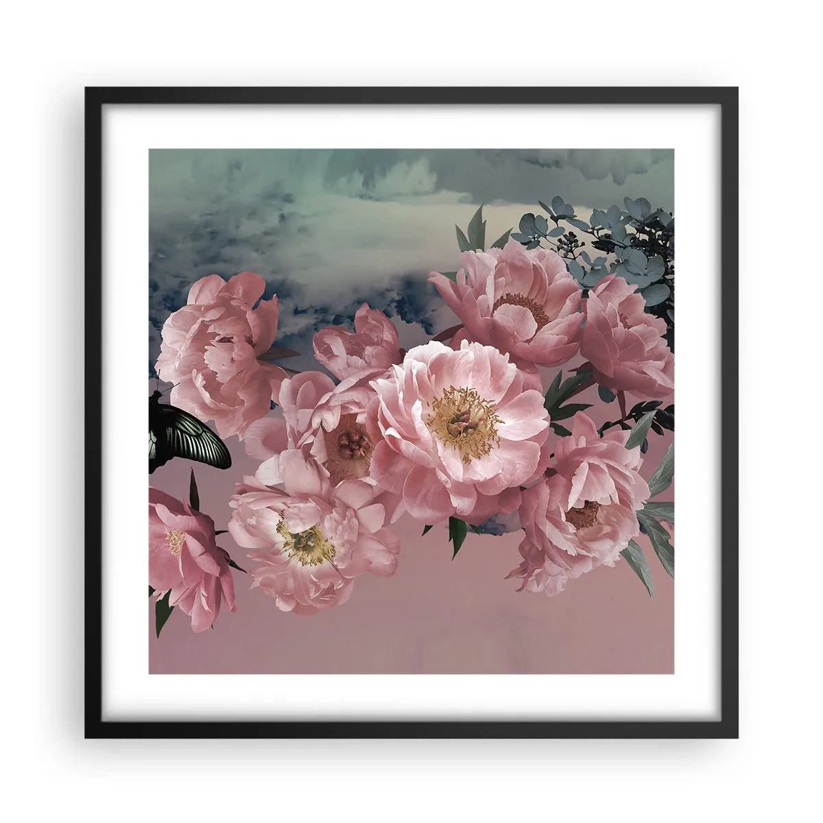 Affiche dans un cadre noir - Poster - Pic du romantisme - 50x50 cm