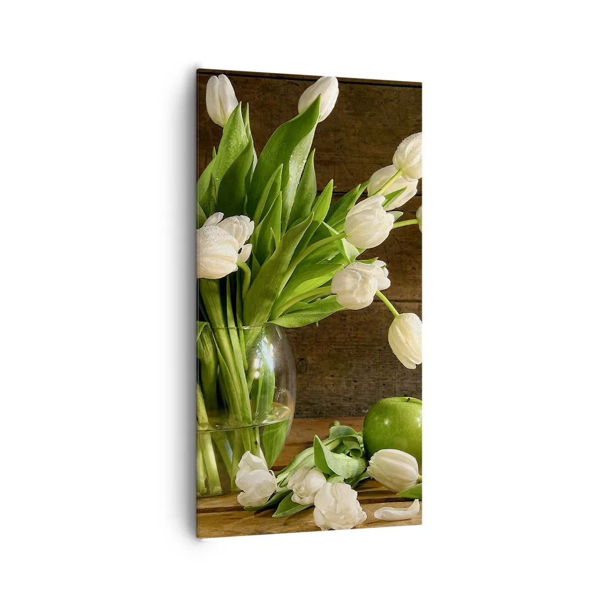 Impression sur toile - Image sur toile - Juteux et frais en vert et blanc - 65x120 cm