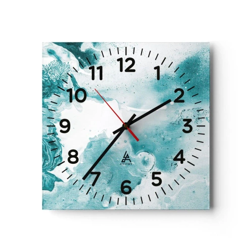 Horloge murale - Pendule murale - Marécage bleu - 40x40 cm