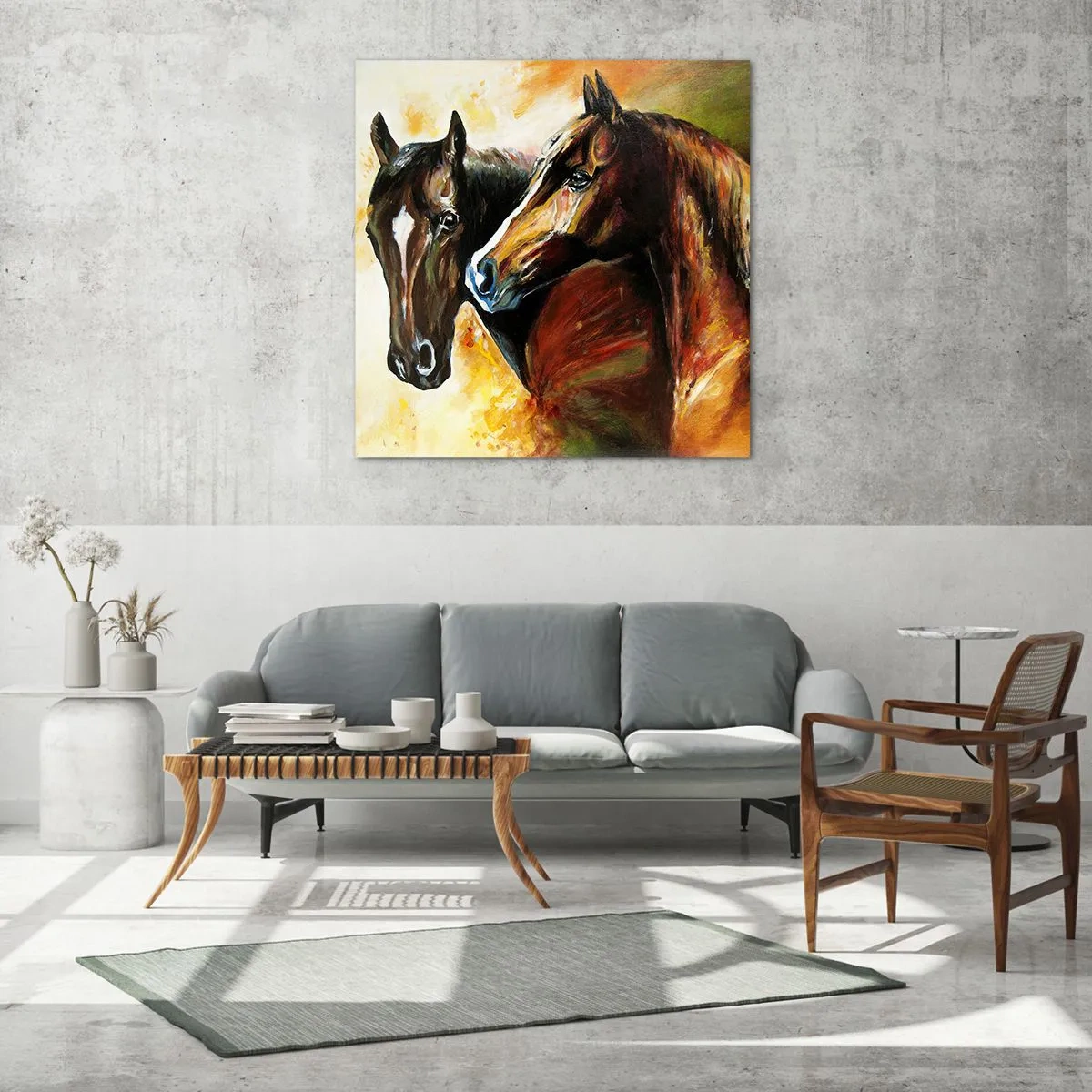 Impression sur verre - Image sur verre - Deux fois plus gracieux - 50x50 cm