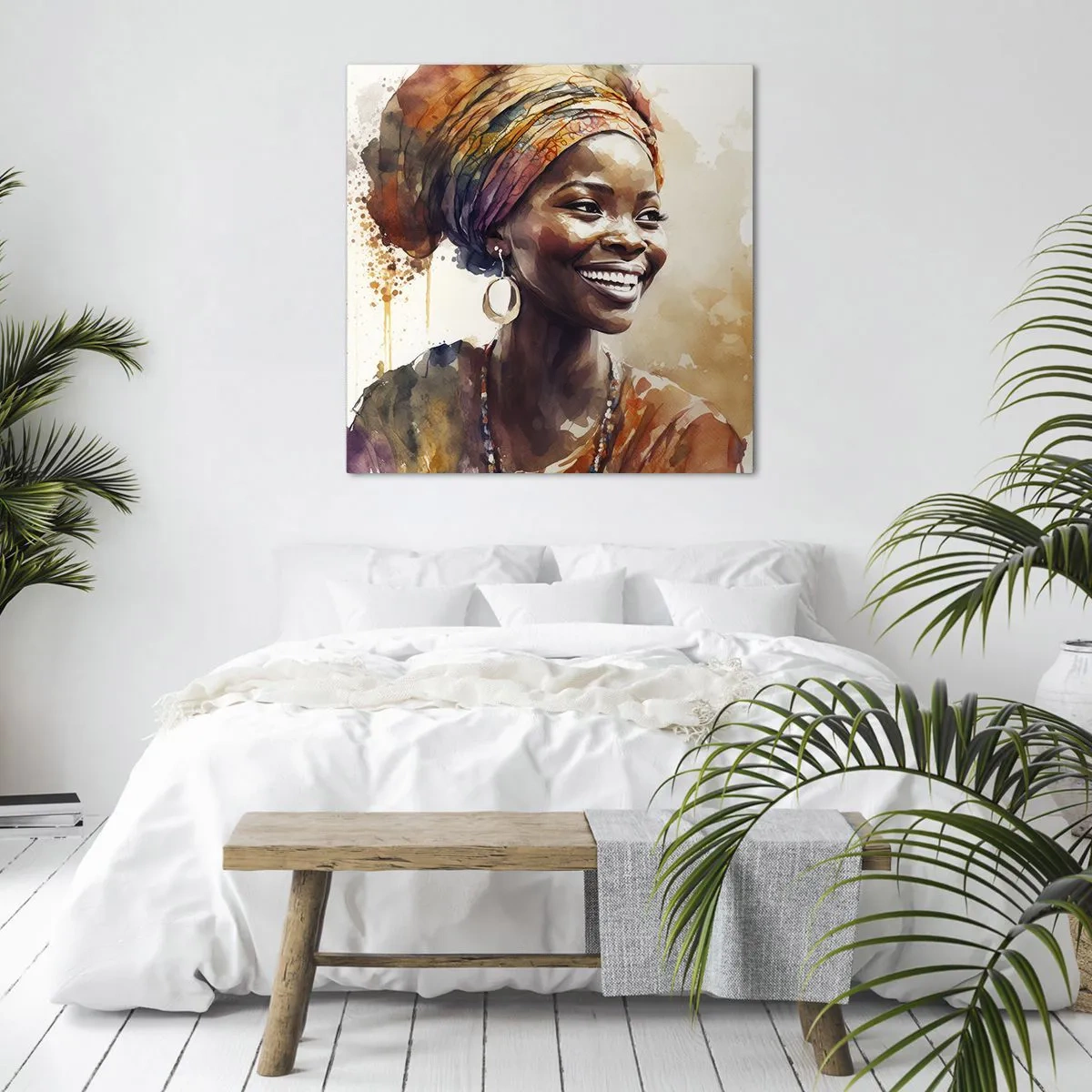 Impression sur toile - Image sur toile - reine africaine - 40x40 cm