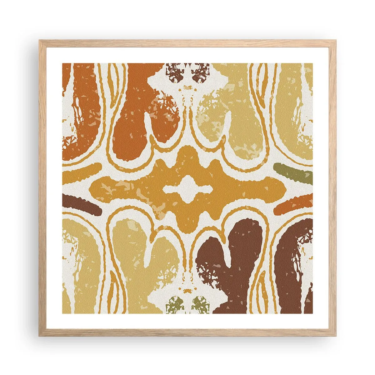 Affiche dans un chêne clair - Poster - Abstraction sentimentale - 60x60 cm