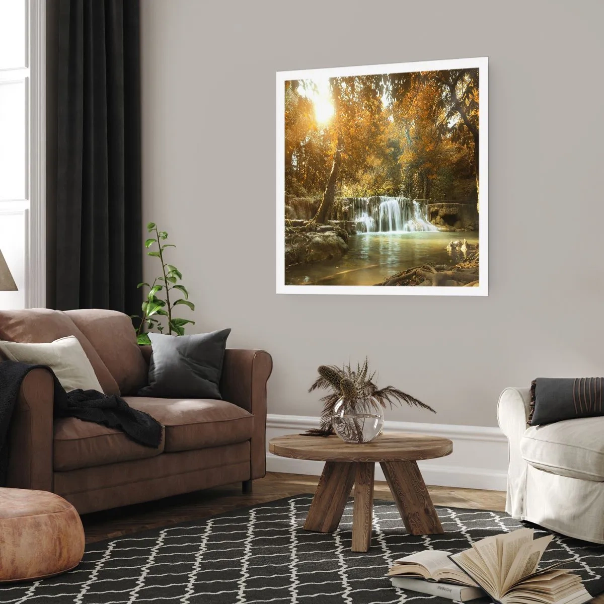 Affiche - Poster - Cascade du parc - 50x50 cm