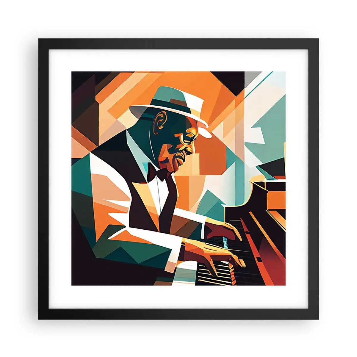 Affiche dans un cadre noir - Poster - C’est tout le jazz - 40x40 cm