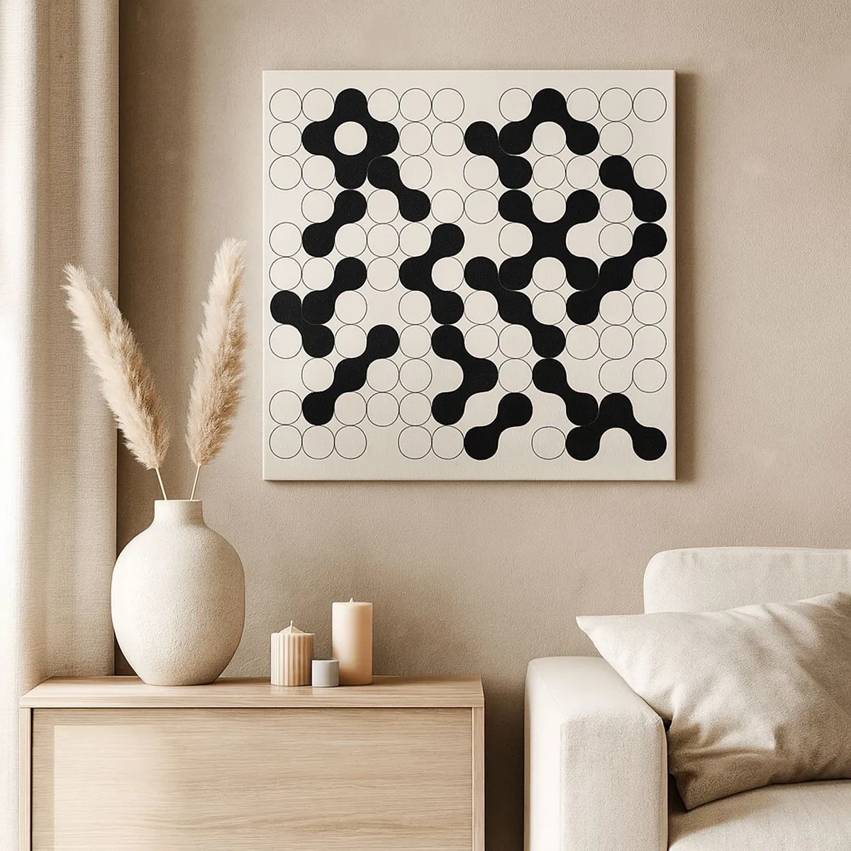 Impression sur toile - Image sur toile - Jeu chinois – variation - 30x30 cm