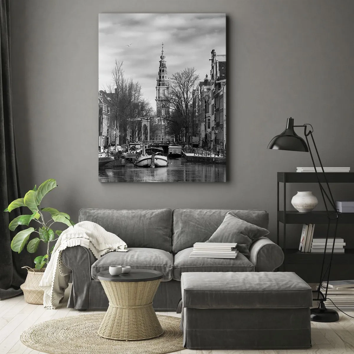 Impression sur toile - Image sur toile - Climat d'Amsterdam - 65x120 cm