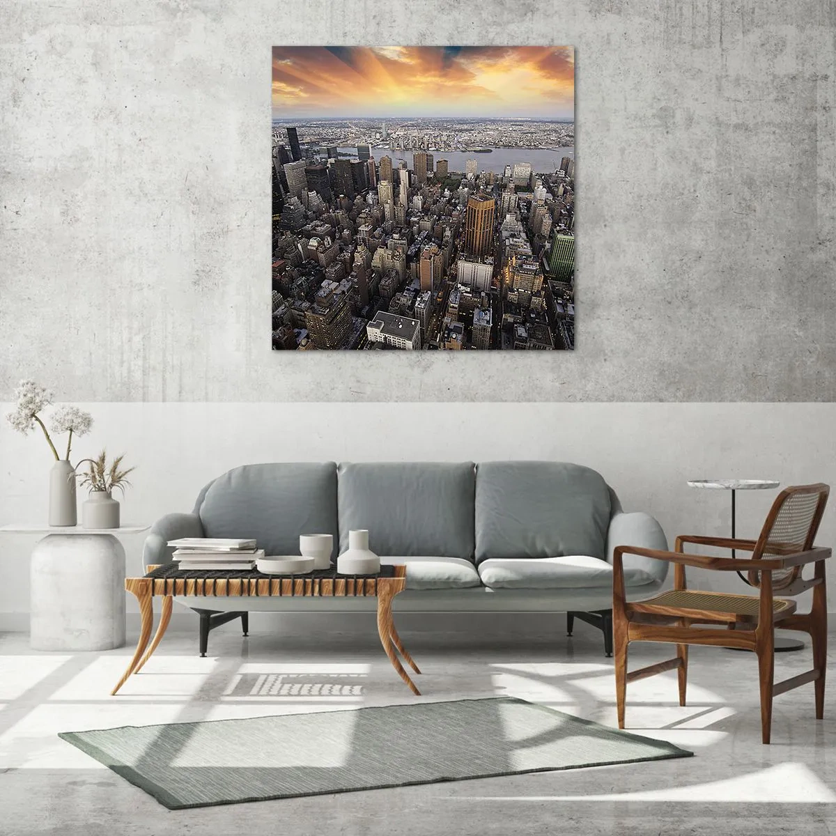 Impression sur verre - Image sur verre - Le cœur battant de notre époque - 70x70 cm