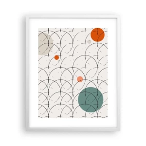 Affiche dans un cadre blanc - Poster - Dans l'esprit pop art - 40x50 cm