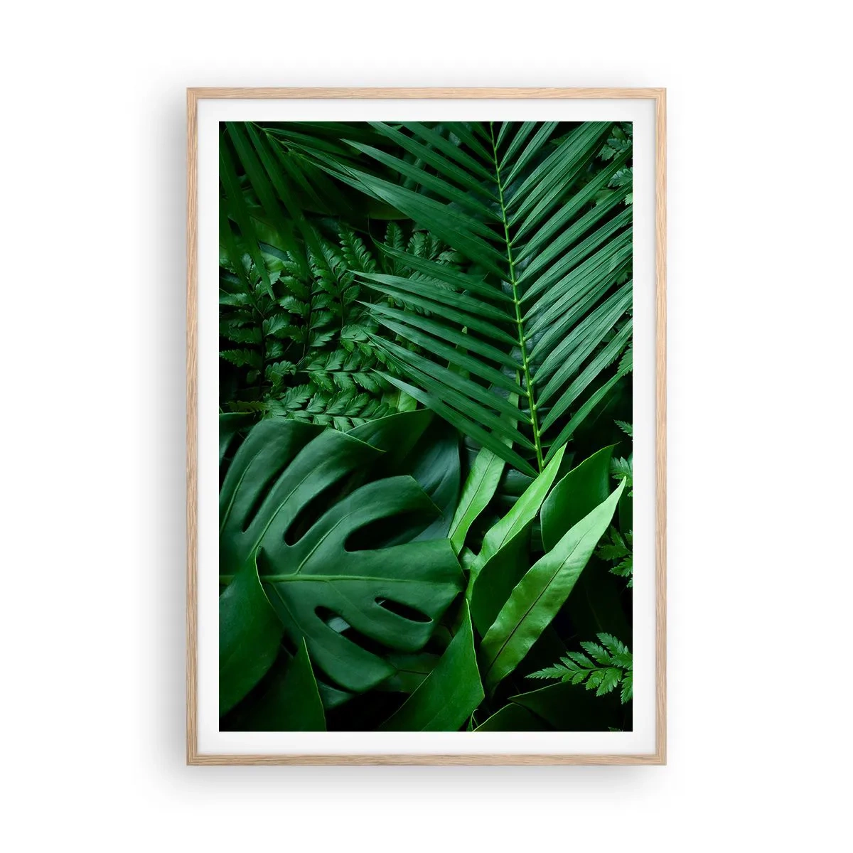 Affiche dans un chêne clair - Poster - Emmitouflé de verdure - 70x100 cm
