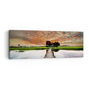 Impression sur toile - Image sur toile - Étendez vos bras - respirez - 90x30 cm