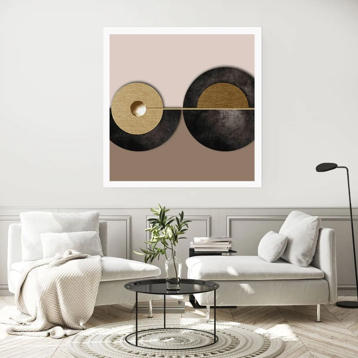 Affiche - Poster - Variations autour du cercle - 60x60 cm